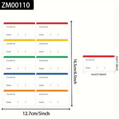 Coloured Freezer Labels Food Storage Stickers Removable For Containers