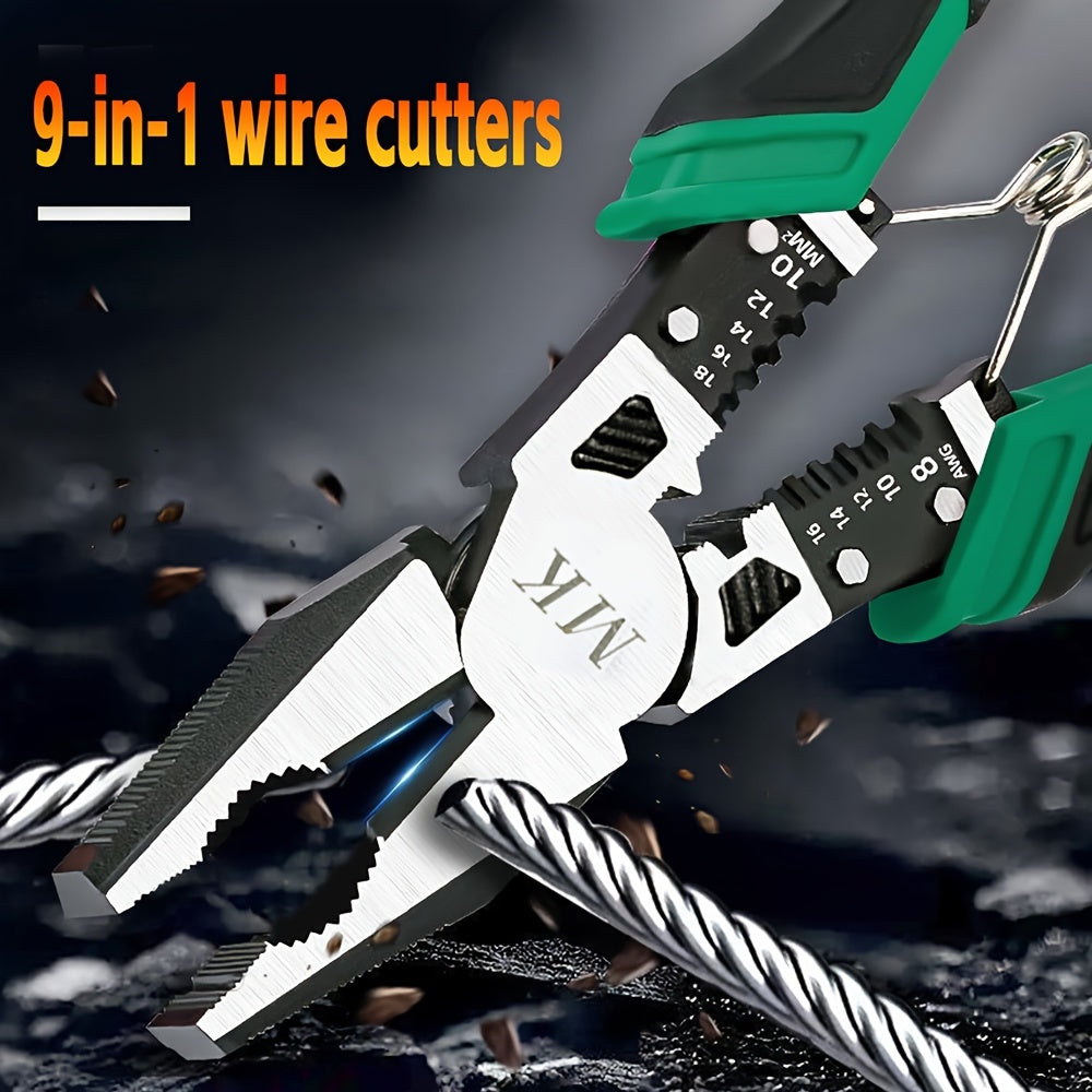 Nine in 1 Multifunctional Pliers Wire Stripper Crimping Terminal Cutter