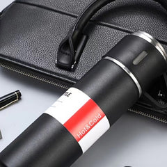 500ml Double Layer Stainless Steel Vacuum Flask Coffee Tumbler Travel Mug Grey