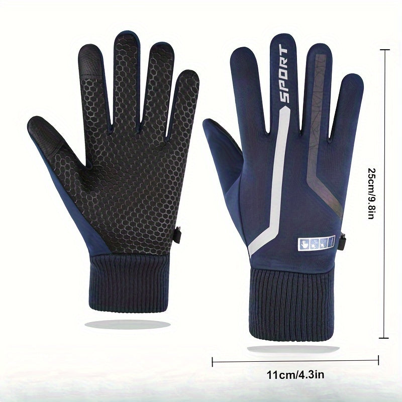 Winter Sports Skiing Warm Gloves For Men Waterproof Thick Gloves