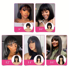 Straight Bob Wigs Afro Rose Net Medium Length Wig Natural Looking Synthetic Wigs