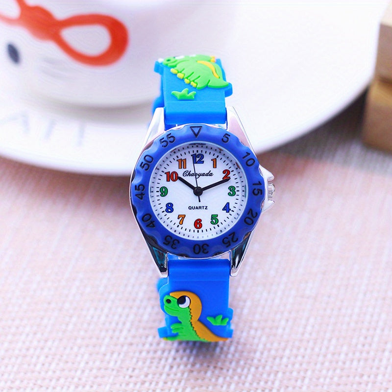 Kids Dino Silicone Watch Boys Girls Cartoon