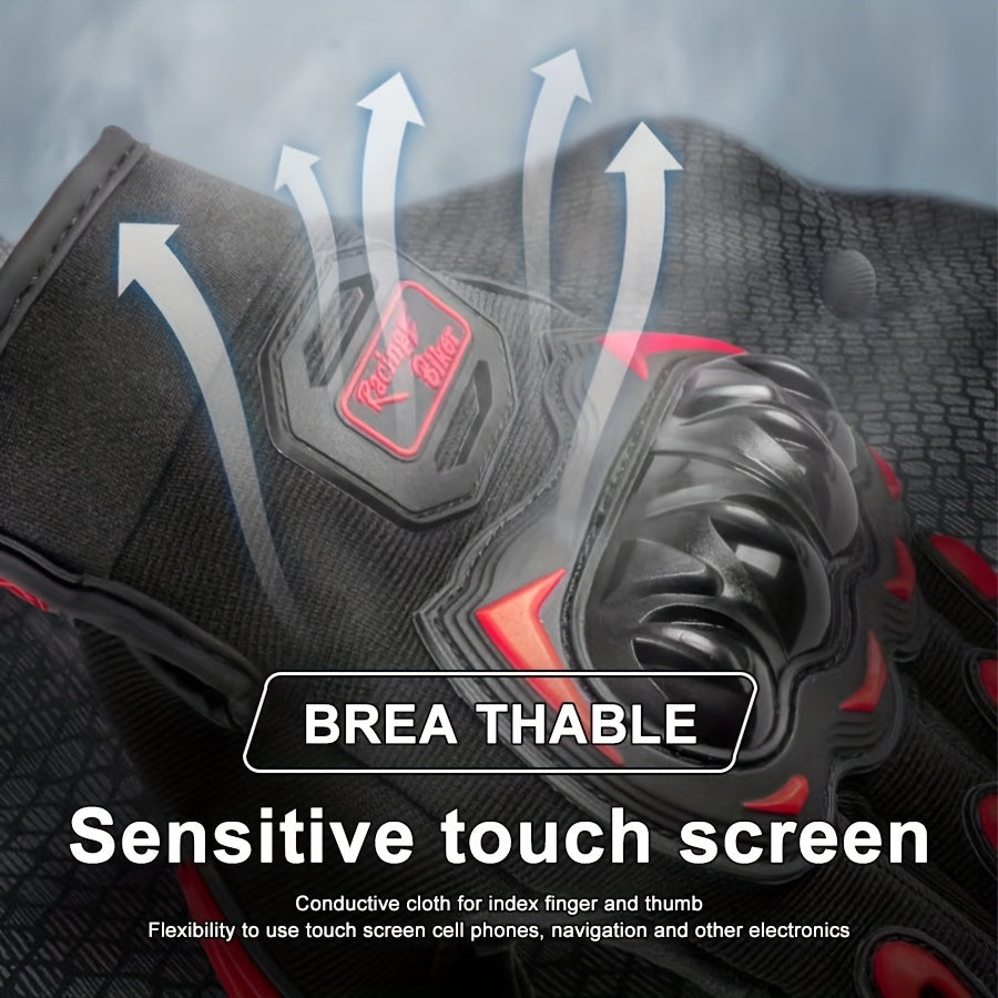 1pair Touch Screen Motorcycle Gloves Non slip Breathable Outdoor Gloves