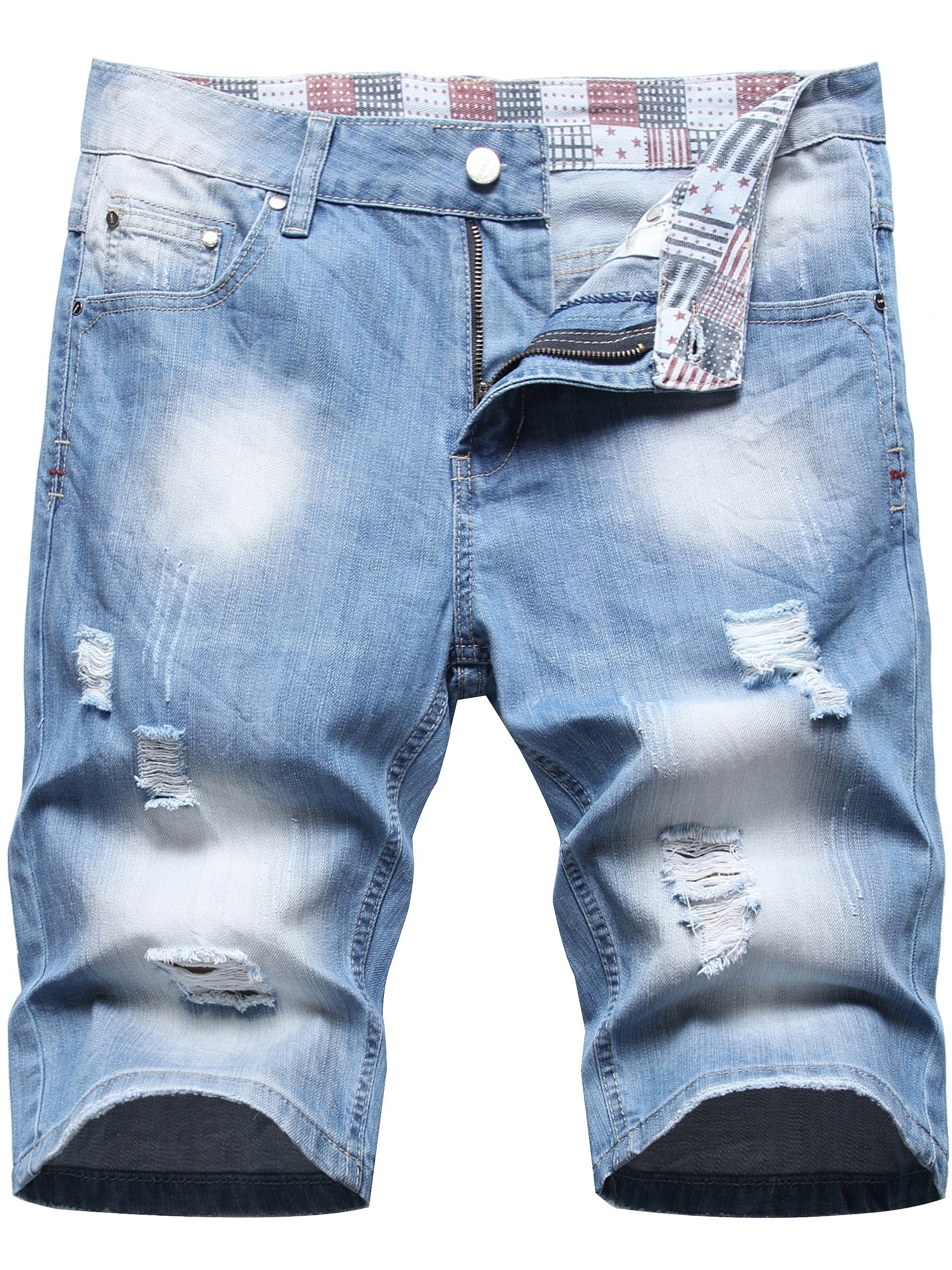 Men's Distressed Denim Shorts for Summer