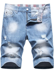 Men's Distressed Denim Shorts for Summer