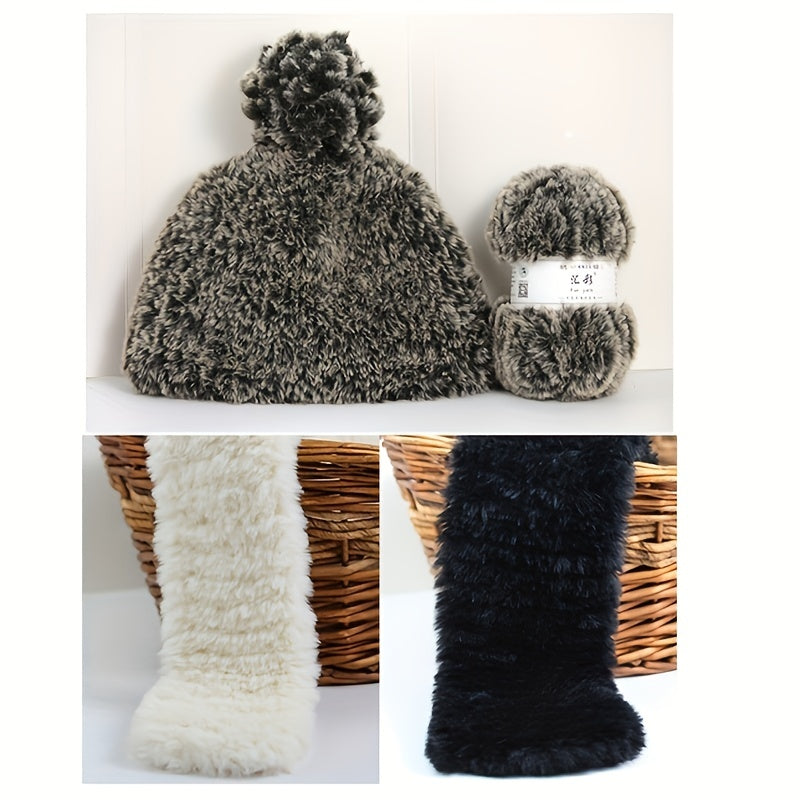 3pcs High/Low 100% Polyester Crochet Fur Yarn DIY Knitting Crocheting 50g