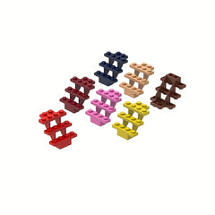 10pcs Small Grain Blocks Set House Stairs Figures DIY Toy Christmas Scene ABS