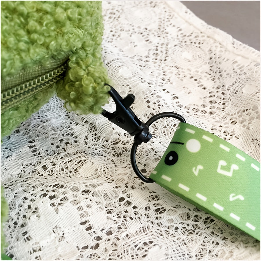 Cute Frog Plush Messenger Bag for Girls
