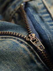 Men's Distressed Denim Shorts Casual Street Style