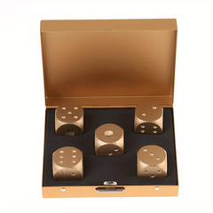 Aluminium Alloy Poker Dices Set with Storage Box
