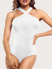 Solid Slim Sleeveless Sexy Bodysuit Women's Clothing