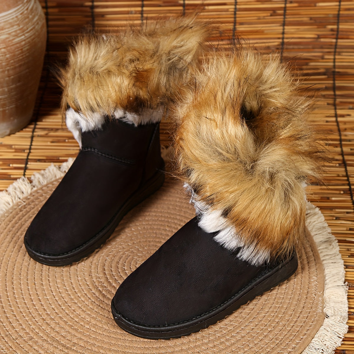 Thermal Round Toe Snow Boots Non Slip Wear Resistance Keep Warm Winter Boots