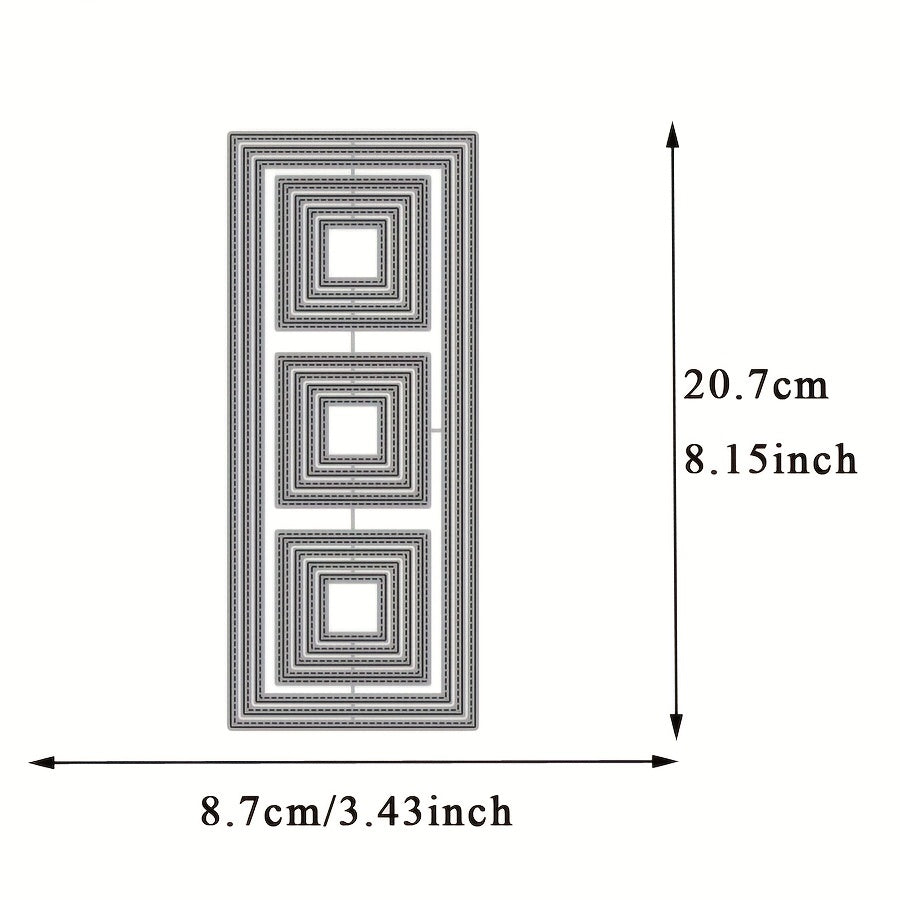Frame Block Rectangle Metal Cutting Dies Scrapbook Die For Card Making DIY