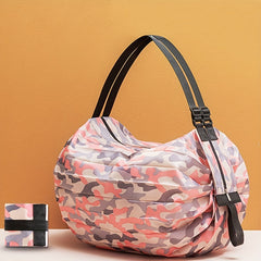 Large Capacity Foldable Grocery Bag Shoulder Bag Travel Storage Shopping Bag