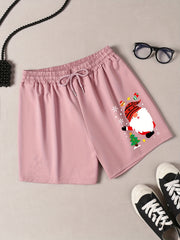 Cartoon Santa Claus Home Wear Shorts