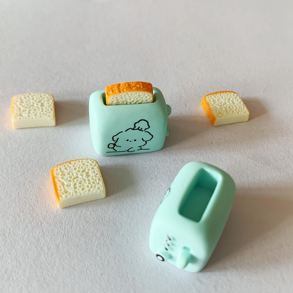 Mini Toaster Bread Machine Dollhouse Statue DIY Resin Crafts