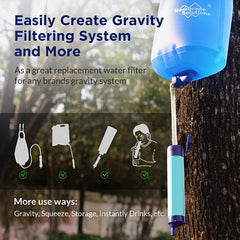 Outdoor Water Filter Emergency for Camping Hiking Backpacking