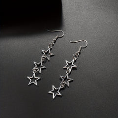 Minimalist Star Tassel Earrings Holiday Birthday Gift For Girls