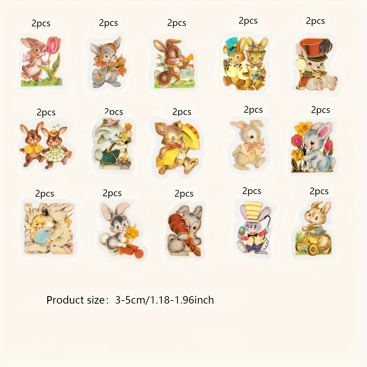 30pcs Animal Bronzing PET Sticker Pack Journal Decoration DIY