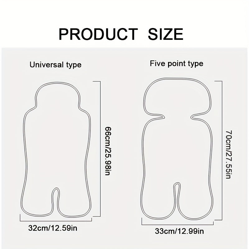 Baby Stroller Mat, Cooling and Non-sticky, Universal Stroller Fit, 0-3 Years