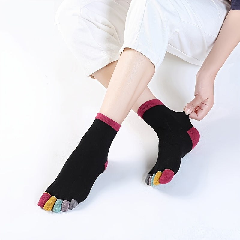 Colorful Five Finger Toe Socks for Women