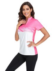 Half Button Golf Sports T Shirts Women's Polo Shirts