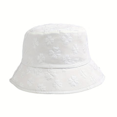 Flower Pattern Bucket Hat Solid Casual Sun Hat Travel Beach Hats For Women