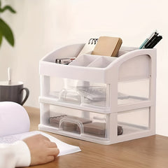 Desktop Transparent Cosmetic Organizer Drawer Type Storage Box