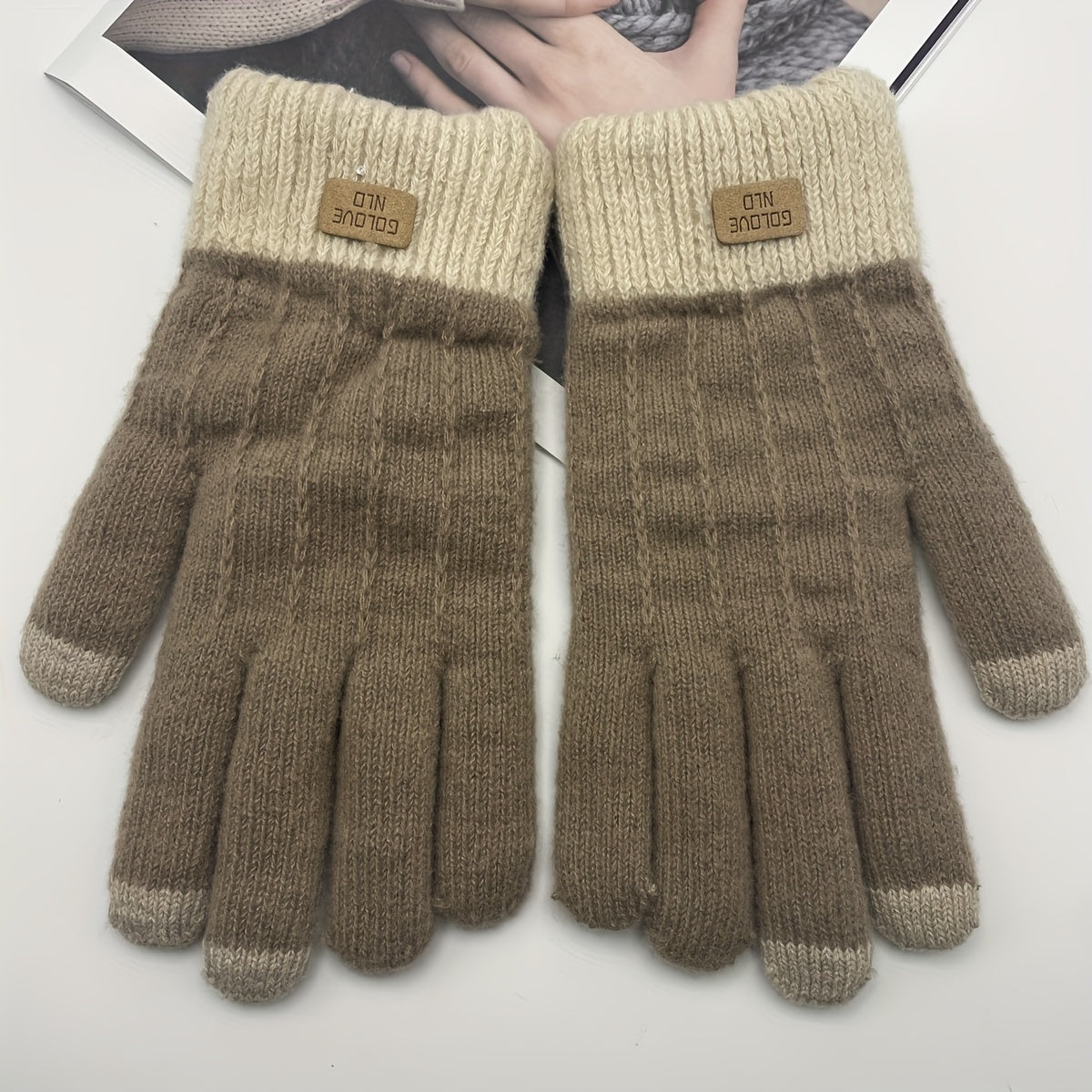 Winter Knitted Velvet Warm Gloves for Men and Women