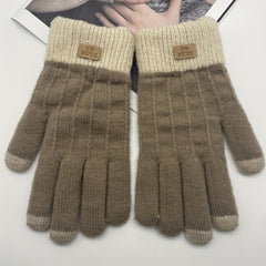 Winter Knitted Velvet Warm Gloves for Men and Women