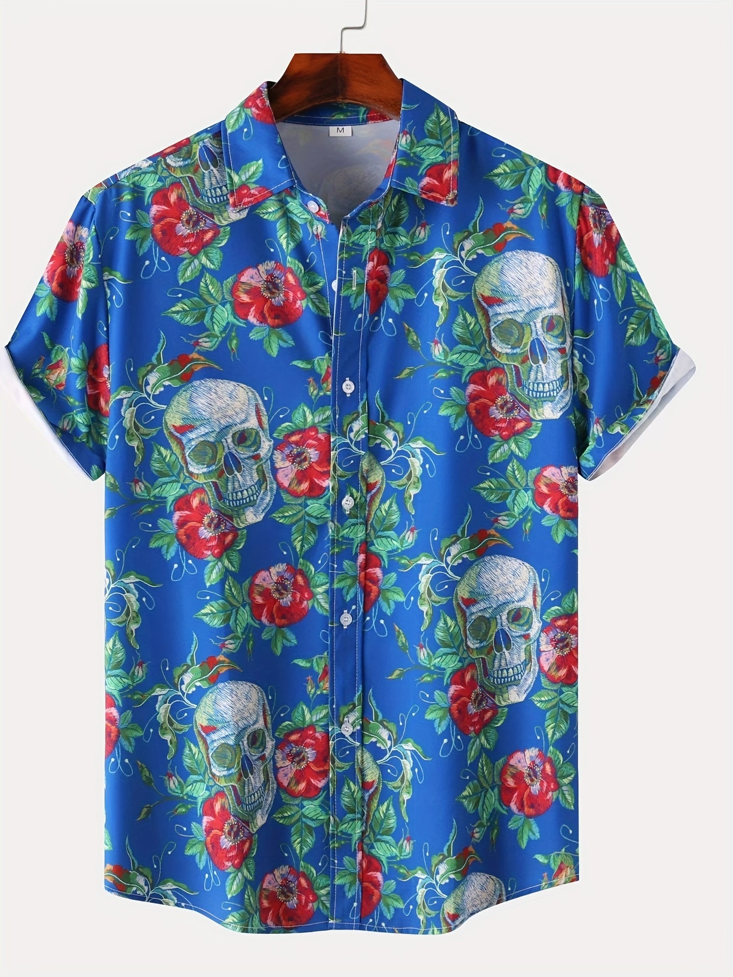 Autumn Men's Halloween Print Short Sleeve Shirt