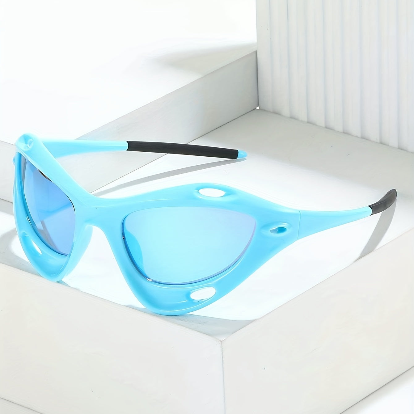 Y2K Shield Sunglasses Gradient Lens Glasses UV400