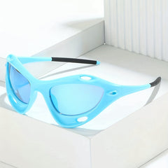 Y2K Shield Sunglasses Gradient Lens Glasses UV400