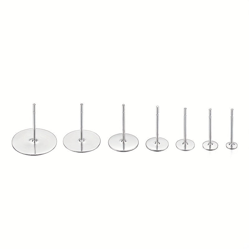 100pcs Stainless Steel Ear Studs for DIY Ear Accessories