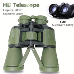20x50 Binoculars BAK4 Prism Low Light Night Vision High Power Waterproof