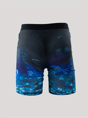 Stretch Breathable Boxer Shorts with Magic City Print for Men