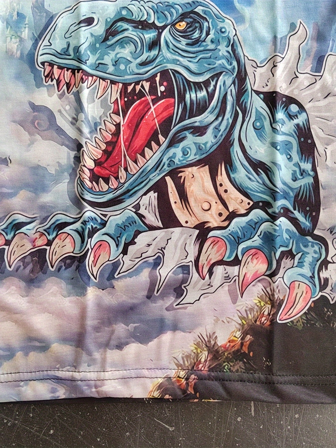 Comfy Dinosaur T Shirt for Kids Soft Stretchy Fabric