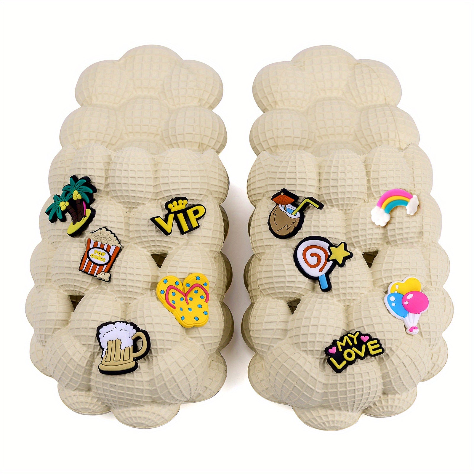 Girls Massage Bubble Slides Cushioned Non-slip Spa Slippers