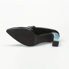 Women's Colorblock Chunky High Heel Pumps