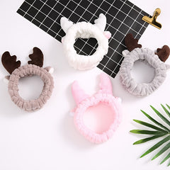 Cute Bow Headband Soft Coral Fleece Hair Accessory for Women Girls