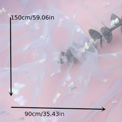 Colorful Butterfly Mesh Gauze Fabric Polyester Soft Swing Fabric