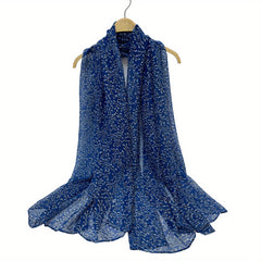 Boho Floral Print Scarf Hijab Thin Breathable Shawl Casual Windproof Head Wrap
