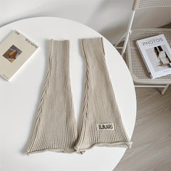Rib Knit Leg Warmers Knee High Socks Women's Stockings