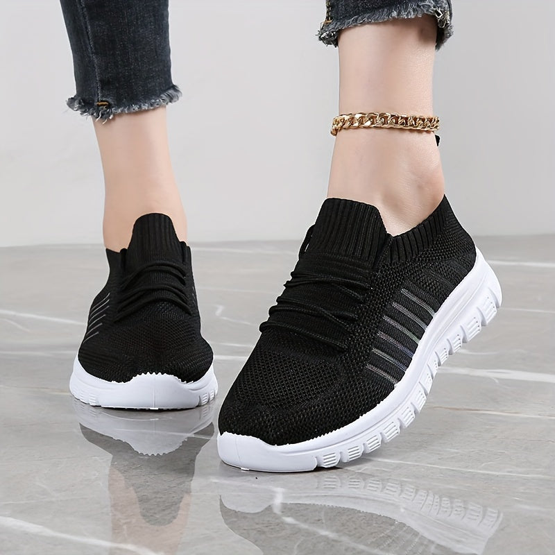 Women's Mesh Sports Shoes Lightweight Lace Up Running Sneakers