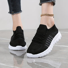 Women's Mesh Sports Shoes Lightweight Lace Up Running Sneakers