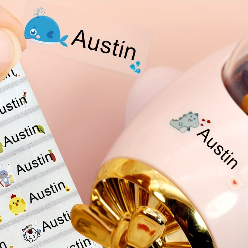 Transparent Custom Name Sticker Waterproof Personal Office Supplies