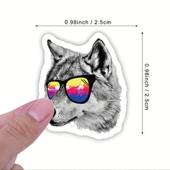 500pcs Wolf Stickers Roll Vinyl Stickers