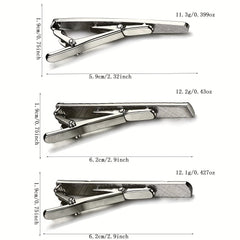 Men's Tie Clips Set for Regular Ties Necktie Business Wedding