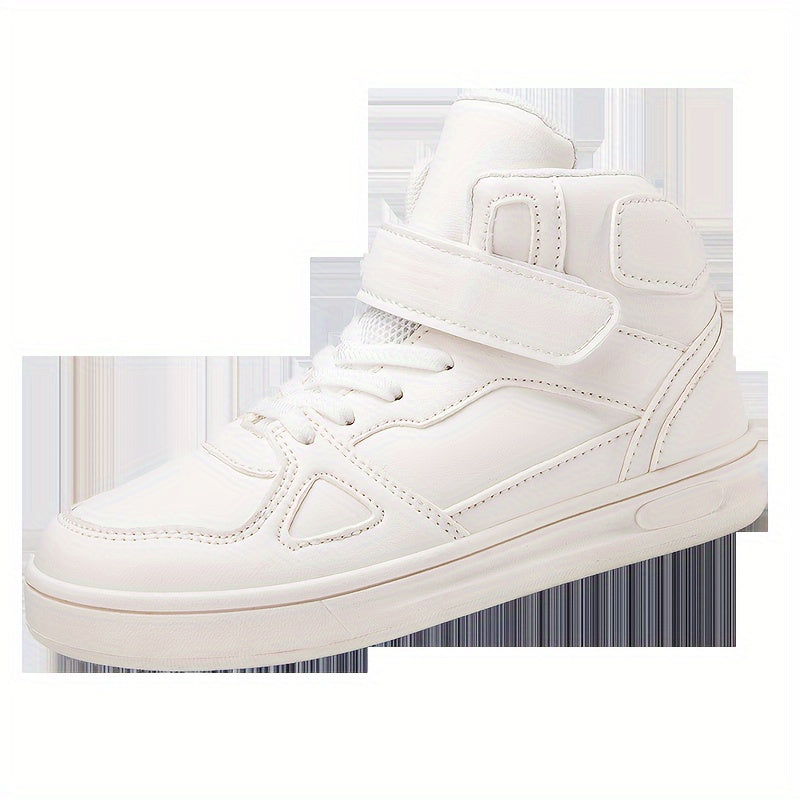 Women's Faux Leather Skate Shoes Flat Non Slip Sneakers