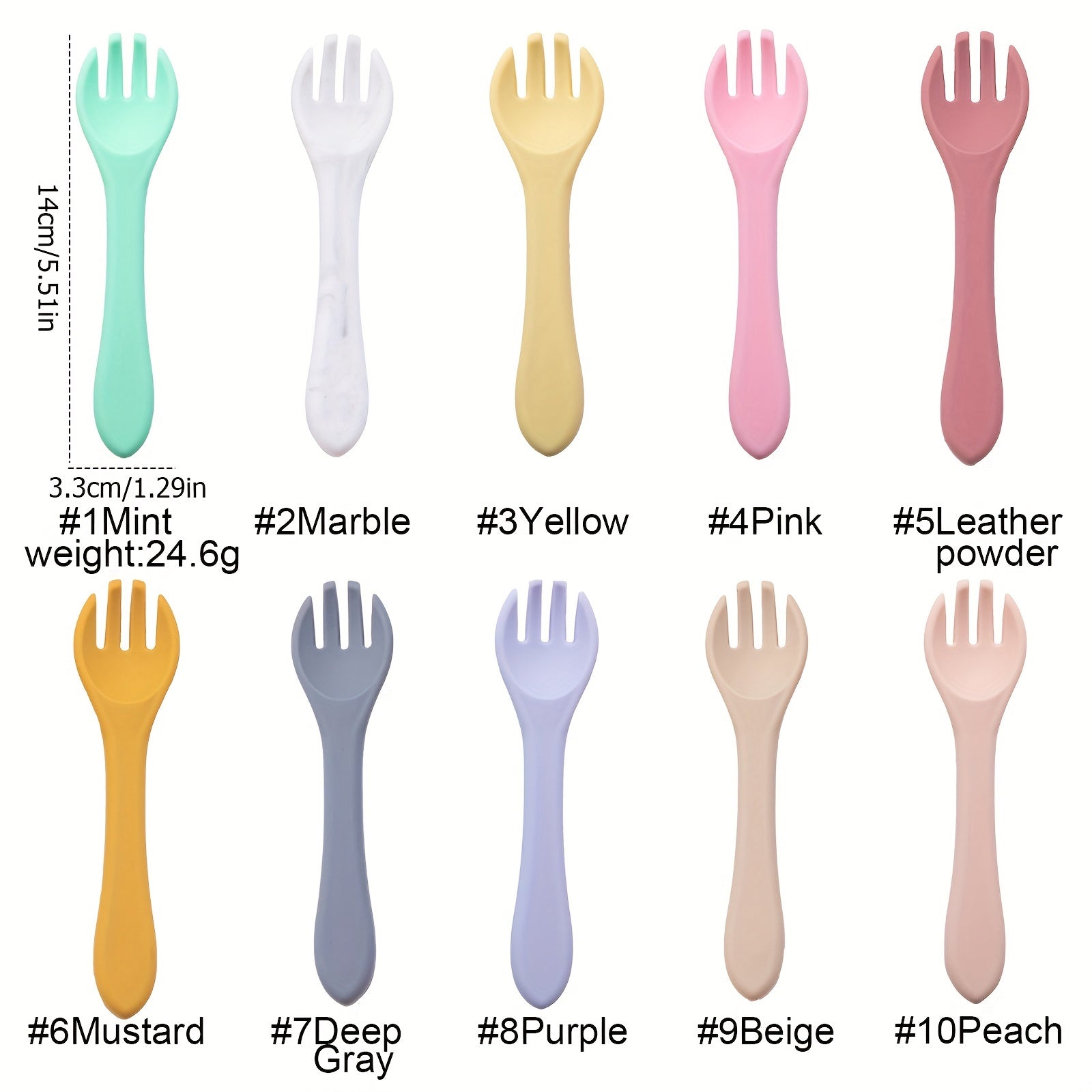 Silicone Baby Feeding Fork for 2 Years Old